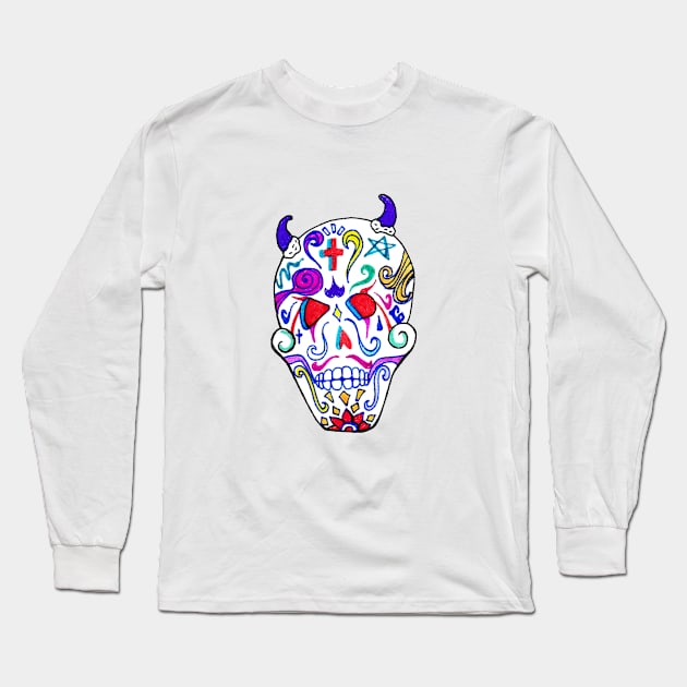 Sugar Skull no2 Long Sleeve T-Shirt by ogfx